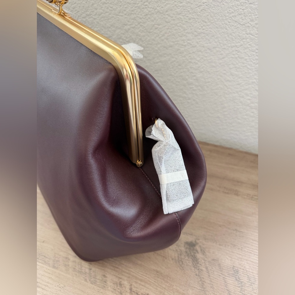 Coach Large Kisslock Frame Bag - Black Currant - Picture 6 of 9